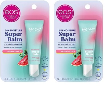 eos 24H Moisture Super Balm- Watermelon Fros&eacute;, Lip Mask, Day or Night Lip Treatment, Made for Sensitive Skin, 0.35 fl oz (Pack of 2)