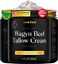 Non-Greasy Grass Fed Tallow Face Moisturizer Cream 5OZ Shea Butter, Vitamin E, Whipped Grass Fed Beef Tallow for Skin, Face, Body, Hair, Lotion for Women with Flower Extract &amp; Face Moisturizer for Men