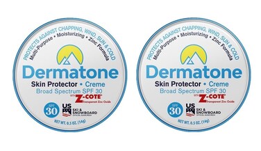 Dermatone Skin Protection Balm w/Zinc SPF 30   Moisturizing Creme   Heals &amp; Repairs Dry Skin   Advanved Therapy Lips and Face Repair  2-Pack, 0.5 oz tins