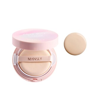 LAMUSELAND Air Cushion BB Cream Foundation, 2 Shades Tinted Moisturizing Waterproof Long-lasting Nude Natural Concealer, Oil Control BB Cream Makeup (Natural, 1)