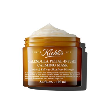 Kiehl's Calendula Petal Infused Calming Mask, Hydrating &amp; Soothing Gel Face Mask for All Skin Types, Refreshes Dry Skin, with Calendula &amp; Aloe Vera, Paraben-free, Fragrance-free