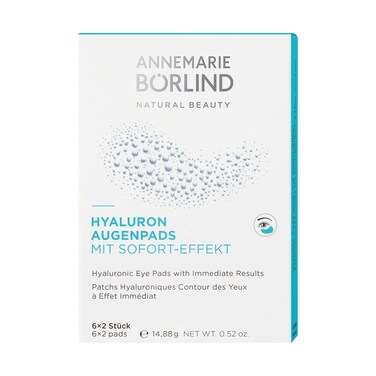ANNEMARIE B&Ouml;RLIND Hyaluronic Acid Under Eye Mask &ndash; Vegan Eye Patches for Puffy Eyes with Tremella and Konjac Root&ndash; Remove Under Eye Bags Instantly &ndash; Cruelty-free Gel Eye Patch &ndash; 6 Pairs