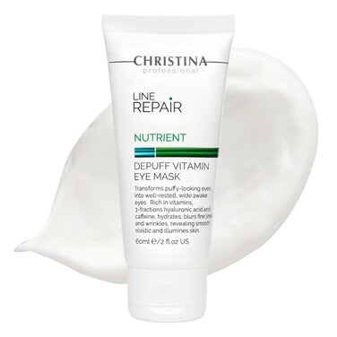 -CHRISTINA- Line Repair Depuff Vitamin Eye Facial Mask with Hyaluronic Acid   Combats Puffiness and Wrinkles   Nourishing Face Masks Skincare   For Dry, Normal, Sensitive Skin 60ml / 2 fl.oz