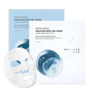 ANOTHERFACE PEPTATHENOL&trade; Aqua Balance Mask 4pcs, Overnight Deep Hydrating Hydrogel Mask Pack, Korean skin care, Pore Minimizing, Lifting &amp; Firming, Non-irritation, Vegan, Korean Skin Care