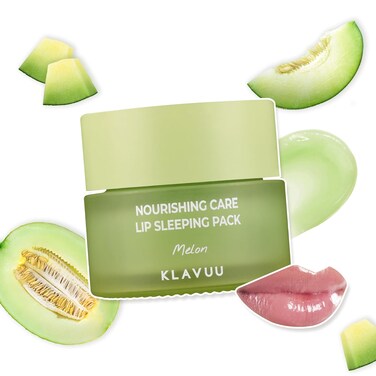 Klavuu Lip Mask Sleeping Pack (0.7oz) &ndash; Overnight Deep Hydrating Korean Lip Balm Treatment for Very Dry, Chapped Lips   Lip Lightening &amp; Plumping with Instant Hydration   Gentle Exfoliating (Melon)