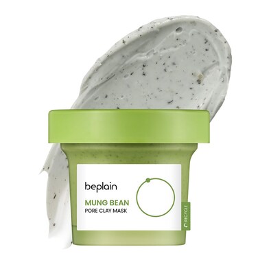 beplain Mung Bean Pore Clay mask (4.05 fl oz, 120ml)   Wash off mask for Blackhead &amp; Whitehead care   Cleanse and visibly tighten pores   Collab with Youtuber LeoJ   Korean Clay Mask   k-beauty