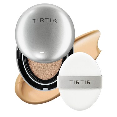 TIRTIR Mask Fit Aura Silver Cushion Foundation   Semi-glow Finish, Natural Coverage, Moisturizing, Lightweight, Korean cushion foundation (#29N Natural Beige, Full Size, 0.63 Fl Oz)