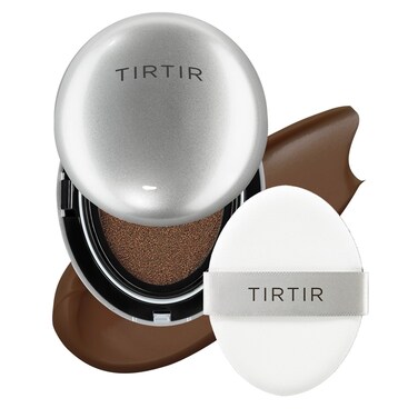 TIRTIR Mask Fit Aura Silver Cushion Foundation   Semi-glow Finish, Natural Coverage, Moisturizing, Lightweight, Korean cushion foundation (#51N Fudge, Full Size, 0.63 Fl Oz)