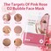 IREV Pack of 10 Pink Rose O2 Bubble Face Masks Skincare - Spa Gifts for Women - Bubble Face Sheet Mask Cleaner Foaming Purifying Facial Mask for Acne and Pores Moisturizing Beauty Sheet Masks