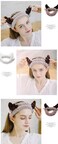 Elk Women's Spa Facial Makeup Headband - Bear Face Mask for Birthdays, Valentines, Christmas - Fleece Headwear for Women &amp; Girls - Coffee