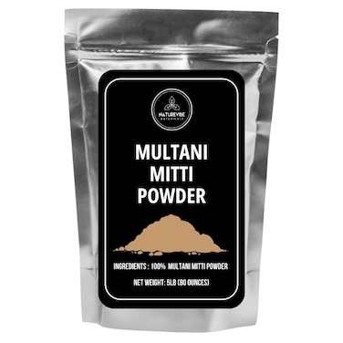 Naturevibe Botanicals Multani Mitti Powder 5lb Fullers Earth Powder   Face Mask And Skincare (80 Ounces)