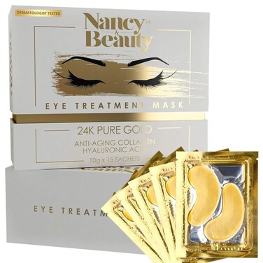 Under Eye Patches - 24K Gold Under Eye Mask, Dark Circles Under Eye Treatment Mask, Anti-Wrinkle Under Eye Bag Treatment for Puffy Eyes, Collagen Patch &amp; Eye Mask Skincare, Under Eye Gel Pads 20 Pairs