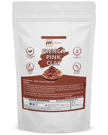 French Pink Clay Powder 0.22 LBS / 100 GMS Rose Clay for DIY Facial Masks, Creams, Soft Peels and Scrubs, and Soap Making