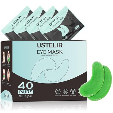 Under Eye Patches, 40 Pairs Eye Mask for Dark Circles, Puffy Eyes, Undereye Bags,Wrinkles,Eye Mask Patches with Aloe Vera, Eye Treatment Skin Care for Men &amp; Women Gift