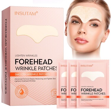 Forehead Wrinkle Patches For Anti-wrinkle: Anti Aging Facial Mask For Women Face Lift - Overnight Sleep Tape For Wrinkles 12 Pcs