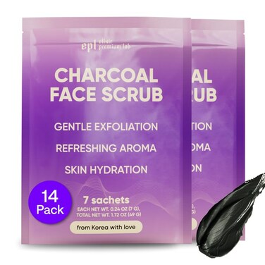 Korean Peel Off Face Mask with Activated Charcoal - Facial Mask Black Head Remover with Deep Pore Scrub Effect - Exfoliating Face Wash for Women, Men 14 Pack