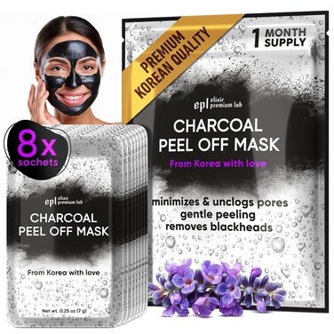 Charcoal Face Mask Peel Off for Women, Men - Blackhead Remover Mask - Charcoal Peel Off Face Mask Skin Care - Korean Skin Care Mask - Black Head Remover for Face - Deep Pore Mask - Face Masks Skincare