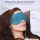 2PCS Cold Eye Mask - Cooling Eye Mask for Puffy Eyes, Cold Compress for Dark Circles, Dry Eyes, Eye Strain, Headache Relief, Migraines Reusable Gel Ice Eye Mask, Weighted Sleep Mask((Black,Blue)