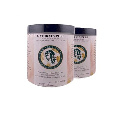Pure Bentonite Clay Powder &ndash; 100% Natural Detox &amp; Healing Clay for Face Masks, Skincare, Hair &amp; Body &ndash; Deep Cleansing &amp; Pore Minimizing, 16 oz (454g)