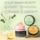 4 Pcs Clay Facial Mask Set - Turmeric, Vitamin C, Green Tea, Dead Sea Mud, and Rose Clay Skin Care Mask for Deep Cleansing, Moisturizing, and Refining Pores - 240g