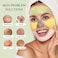 4 Pcs Clay Facial Mask Set - Turmeric, Vitamin C, Green Tea, Dead Sea Mud, and Rose Clay Skin Care Mask for Deep Cleansing, Moisturizing, and Refining Pores - 240g