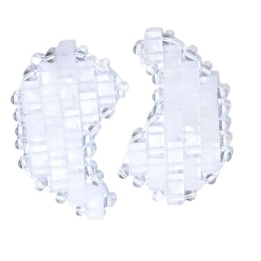 Moon Shape Crystal Clear Quartz Eye Mask, Anti-Aging Hot or Cold Using Stone Eye Mask 100% Natural Beauty Eye Mask (Clear Quartz)