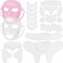 32 Pcs Facial Chest Neck Silicone Pad Reusable Face Forehead Patches Facial Sleeping Mask Cover for Smoothing Chest Neck Forehead Eye Mouth (Clear,Pink)
