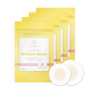 Cover Dot Ollie Belle Hydrocolloid Acne Patches with Honey Invisible Pimple Stickers Blemish Treatment (192 dots) Made in Korea