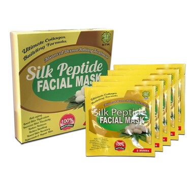 MyM Advanced Collagen Peptide Silk Mask Hydrating Soothing Cooling Healing Post-Treatment Post-rolling Reduce Redness and Stinging Feeling