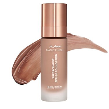 M. Asam MAGIC FINISH Supercharge Serum Foundation Deep Almond (1.01 Fl Oz) - Moisturizing Make Up &amp; Firming Face Serum In One, Anti-aging CC Cream With Optimal Coverage &amp; Hyaluronic Acid