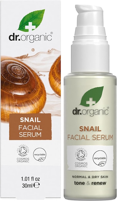 Dr. Organic Snail Gel Facial Serum   Hydrates and Restores Skin, Reduces Fine Lines, Natural, Certified Organic, Paraben &amp; SLS-Free, 30 mL / 1 fl oz