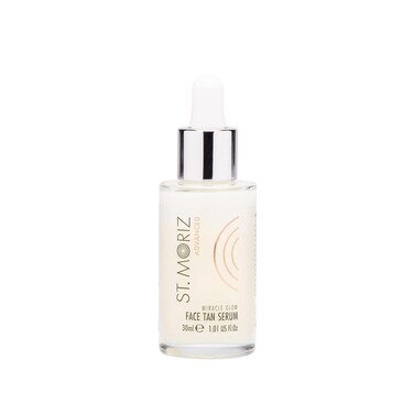 St Moriz Advanced Face Tanner Serum - Miracle Glow Hydrating Self Tan Face Serum with Q10 &amp; Hyaluronic Acid - Natural Sunless Radiant Glow &amp; Gradual Face Self Tanner (1.01 fl oz)