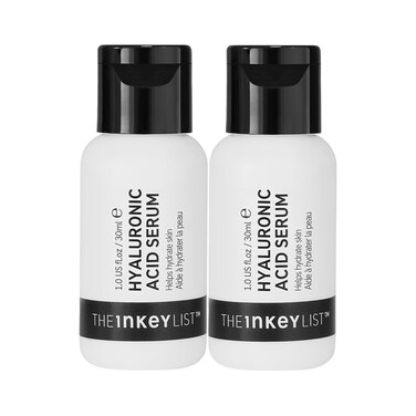 The INKEY List Hyaluronic Acid Serum Duo, Hydrate Multiple Layers of Dry Skin, Plump and Smooth Fine Lines and Wrinkles, 1.0 fl oz (2 Pack)