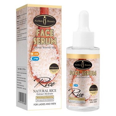 AICHUN BEAUTY Face Serum Natural Rice Extract Hydrate Moisturizing Anti-Acne Anti-Oxidation Refine Wrinkles 40ml/1.35fl.oz