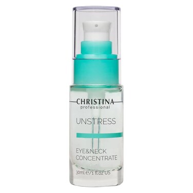 -CHRISTINA- Unstress Eye and Neck Concentrate Hydrating Peptide Serum for Face   Soothing Relief and Softening Effect   Face Serum Balances Skin Microflora 1 fl. oz (30 ml)