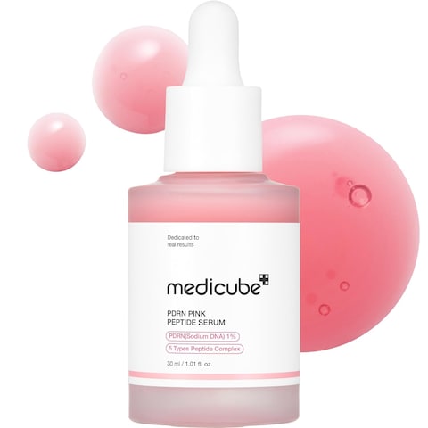 medicube Salmon DNA PDRN Pink Peptide Serum, Pink glow serum, Peptide, Niacinamide, Hydrating &amp; Moisturizing &amp; Firming, Uneven Skin Tone, Korean Skincare   1.01 fl.oz. (1.01 fl.oz., Salmon DNA PDRN)