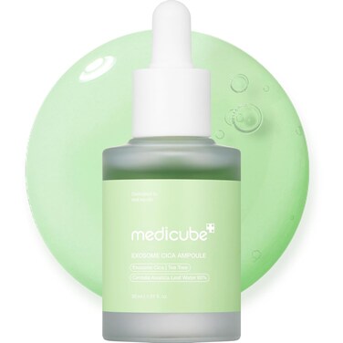 Medicube Exosome Cica Tea Tree Ampoule for Sensitive Skin with Centella Asiatica help reduce redness and breakouts. Low-irritating, Moisturizing &amp; Soothing Serum   Korean Skincare   30ml