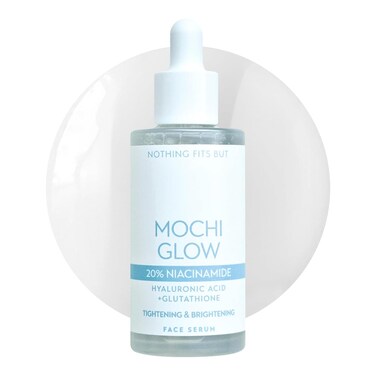 NOTHING FITS BUT Mochi Glow 20% Niacinamide Serum for Face, Pore Tightening &amp; Brightening Skin Serum with Hyaluronic Acid &amp; Glutathione for Dark Spots &amp; Fine Lines, Korean Skincare (50ml/1.7fl.oz.)