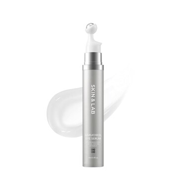 [SKIN&amp;LAB] Bakuchiol Eye Serum with Caffeine, Roll-on Korean Under Eye Serum, Anti-Aging Wrinkle Care for Fine Lines, vegan, cruelty-free, 0.5 fl. Oz