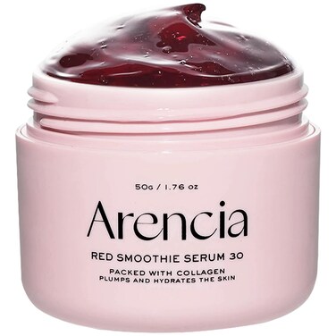 Overnight Red Smoothie Face Mask Serum, Glowing &amp; Soothing with 30% red collagen, Niacinamide, Peptide, Vitamin E