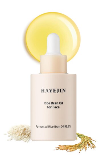 HAYEJIN Rice Bran Oil for Face   Face Moisturizer w/Fermented Rice Bran Oil   Korean Face Oil for Women   Face Serum for Glowing Skin   Korean Skin Care Facial Oils (Pack of 1, 1.01 Fl. Oz)