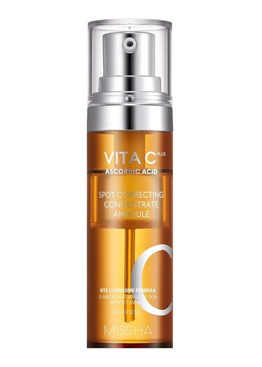 MISSHA Vita C Plus Spot Correcting Concentrate Ampoule, Facial Serum, Korean Skin Care, Kbeauty, 0.52 Fl oz/15ml
