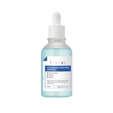 Deoproce Hyaluronic Moisture Ampoule 100 ml, Korean Skincare, 7 Types of Hyaluronic Acid, Moisturizing, Allantoin, Hydrates Dry Skin