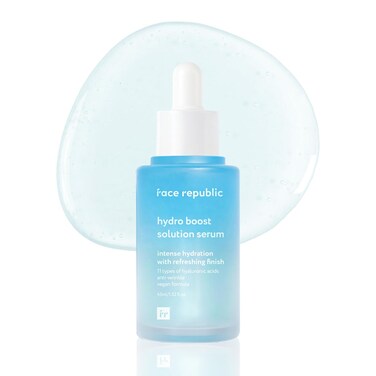 Face Republic Hydro Boost Solution Serum 45ml 1.52 fl oz   Hyaluronic acids, Adenosine   Hydrating, Refining   Anti-wrinkle   No Artificial Color   For Dry, Sensitive Skin   Vegan Korean Skin Care