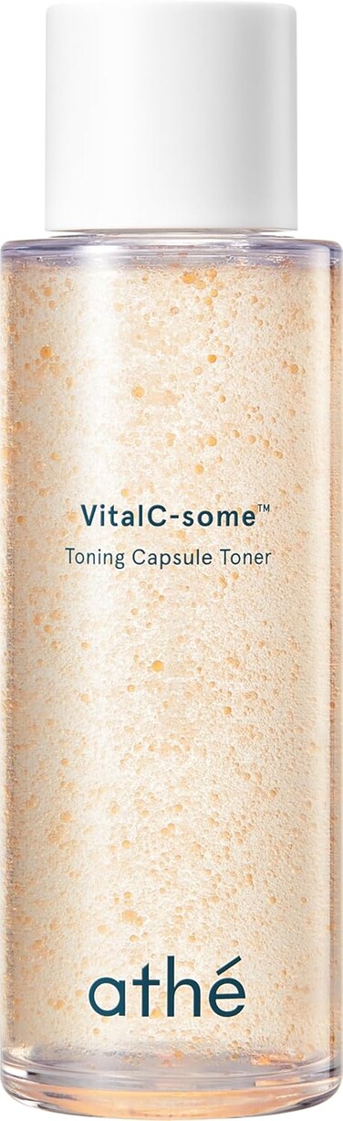 ATHE Vital C-Some Toning Capsule Toner, Vegan Vitamin C Essence for Face with Hyaluronic Acid &amp; Ceramide, Vitality &amp; Moisturizing for Dry &amp; Dull Skin, Improves Tone &amp; Textures, 4.39 fl.oz.