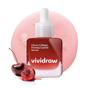 Cherry Collagen Firming Capsule Serum   Korean Anti-Aging Serum for Face with Collagen &amp; Bakuchiol   Glow Skin   Enhances Radiance   Minimizes Fine Lines   Cruelty-Free (40ml, 1.35 fl. oz.)