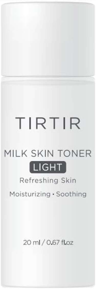 TIRTIR Milk Skin Rice Toner Light   Instant Hydration with 4% Niacinamide, Pantenol, Lightweight, Pore-Tightening, Vegan, Acne-Prone, Oily Skin, Fungal Acne Safe, Korean Skin Care, 0.67 Fl Oz