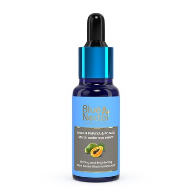 Blue Nectar Under Eye Serum with Plant-Based Niacinamide from Potato Starch &amp; Papaya   Dark Circles Serum with Advance Skin Firming Formula for Eyes Puffiness (17 Herbs, 1Fl OZ)