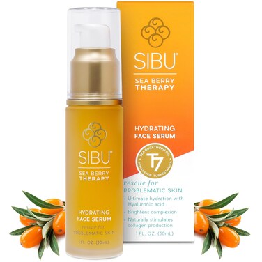 Sibu Hydrating Facial Serum, Made From Premium Sea Buckthorn Oil &amp; Hyaluronic Acid (1oz) &ndash; Hydrates Dry Skin, Brightens Complexion &amp; Reduces Blemishes