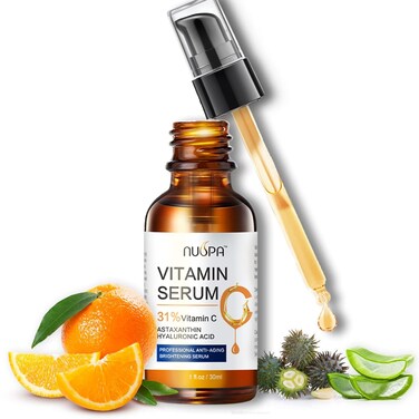 Anti-aging Anti Acne Serum Facial Serum Natural Vitamin C Serum for Face With Hyaluronic Acid, Vitamin E,Astaxanthin,Castor Oil Infused,Blemish, Reduce Wrinkles